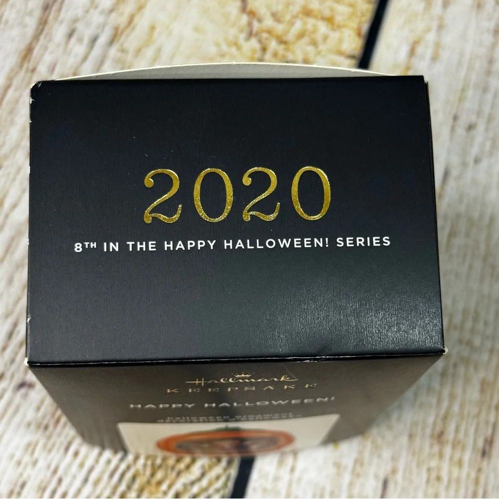 NWT Hallmark Keepsake 2020 Happy Halloween Frankenstein Pumpkin Ornament #8